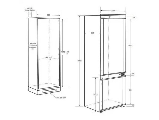 Встраиваемый холодильник HAIER BCF5261WRU
